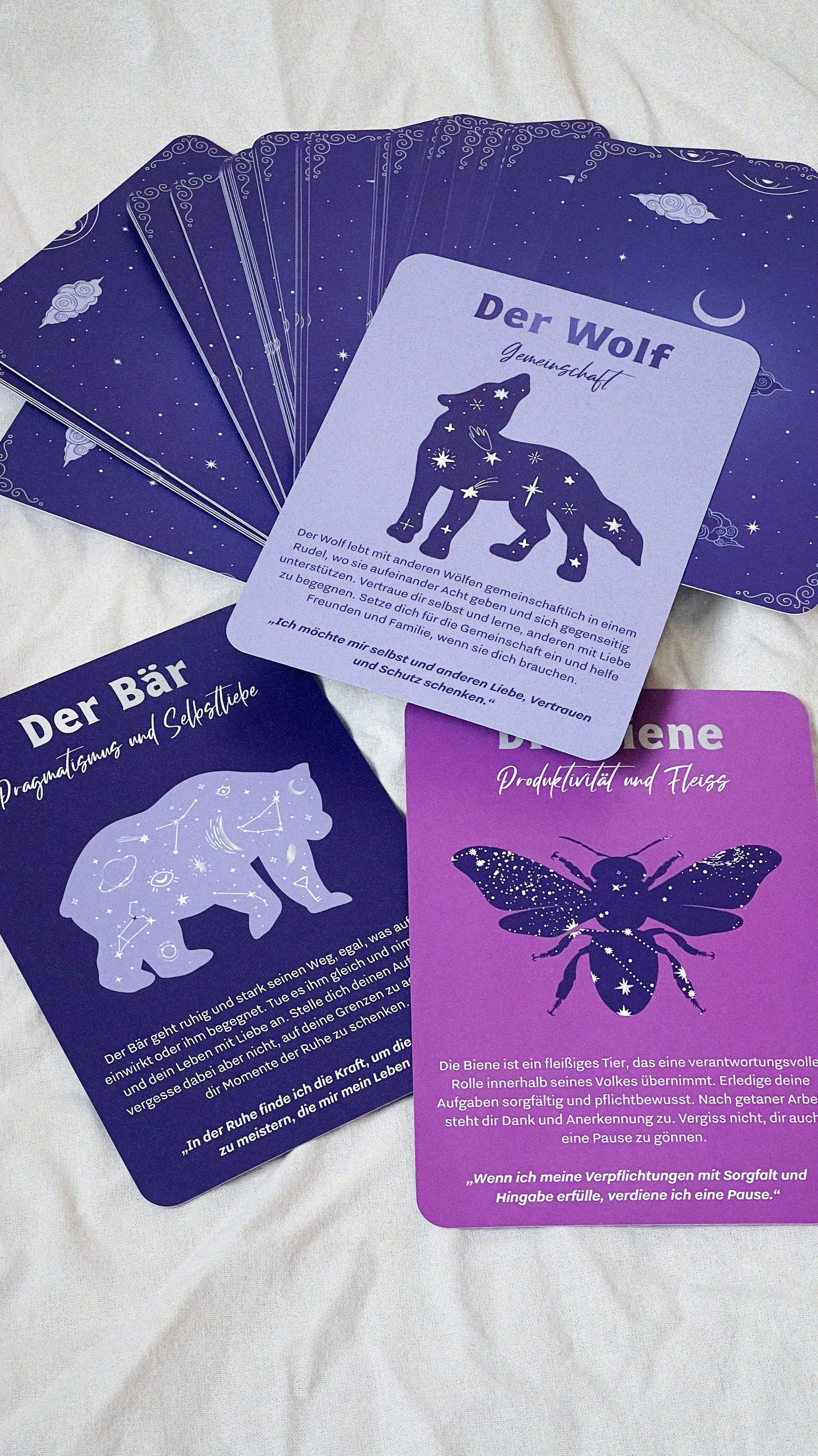 Kartenset . „Magische Krafttiere“