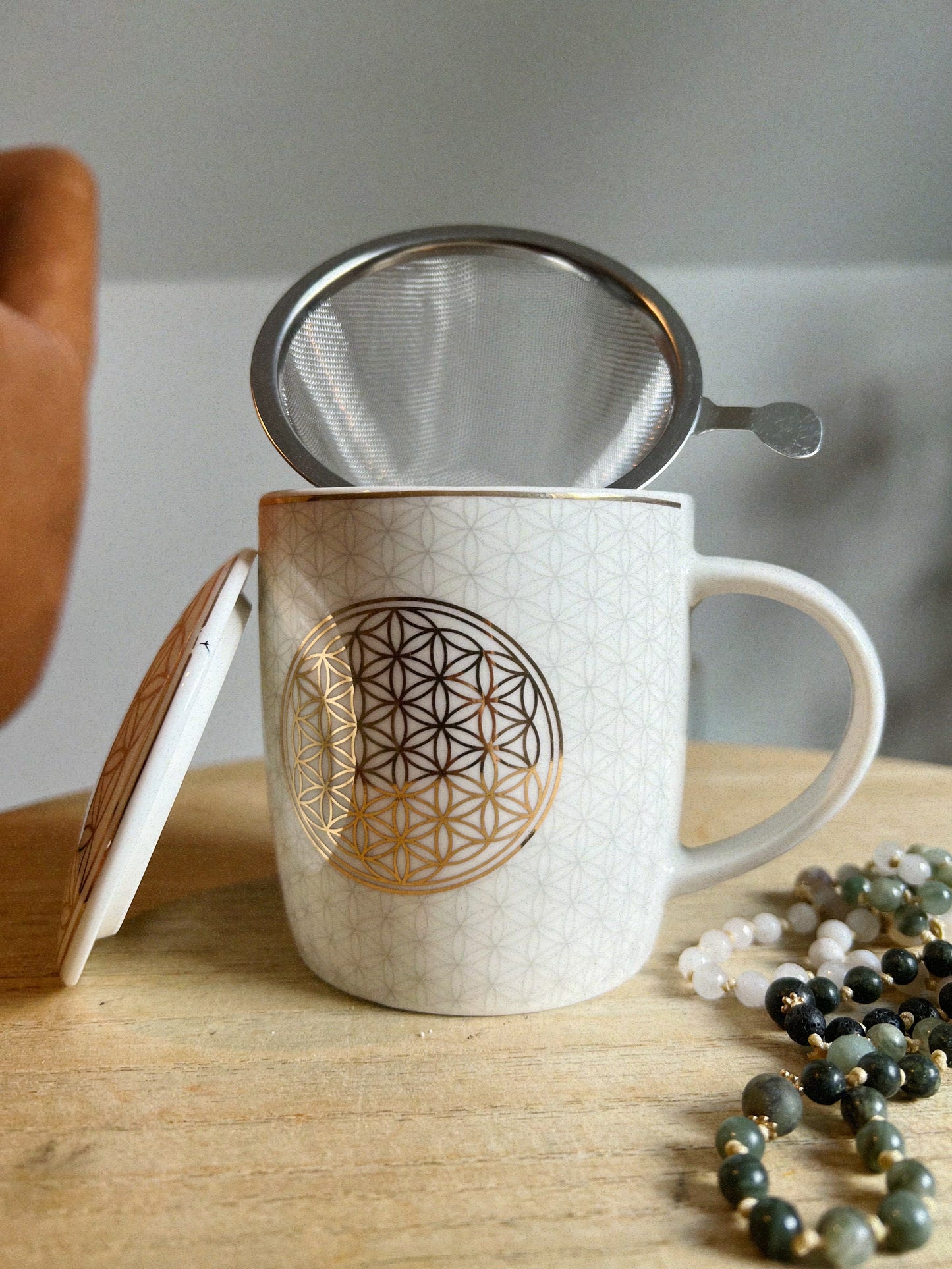 Teetasse Blume des Lebens