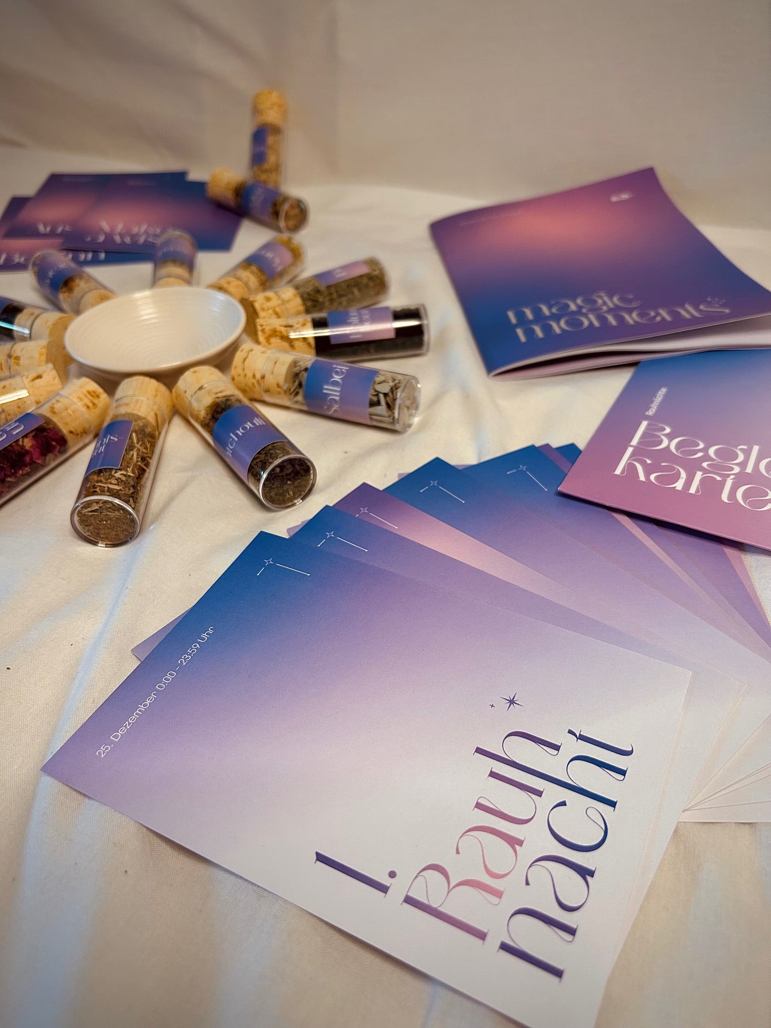 Begleitheft und Karten Rauhnächte Box