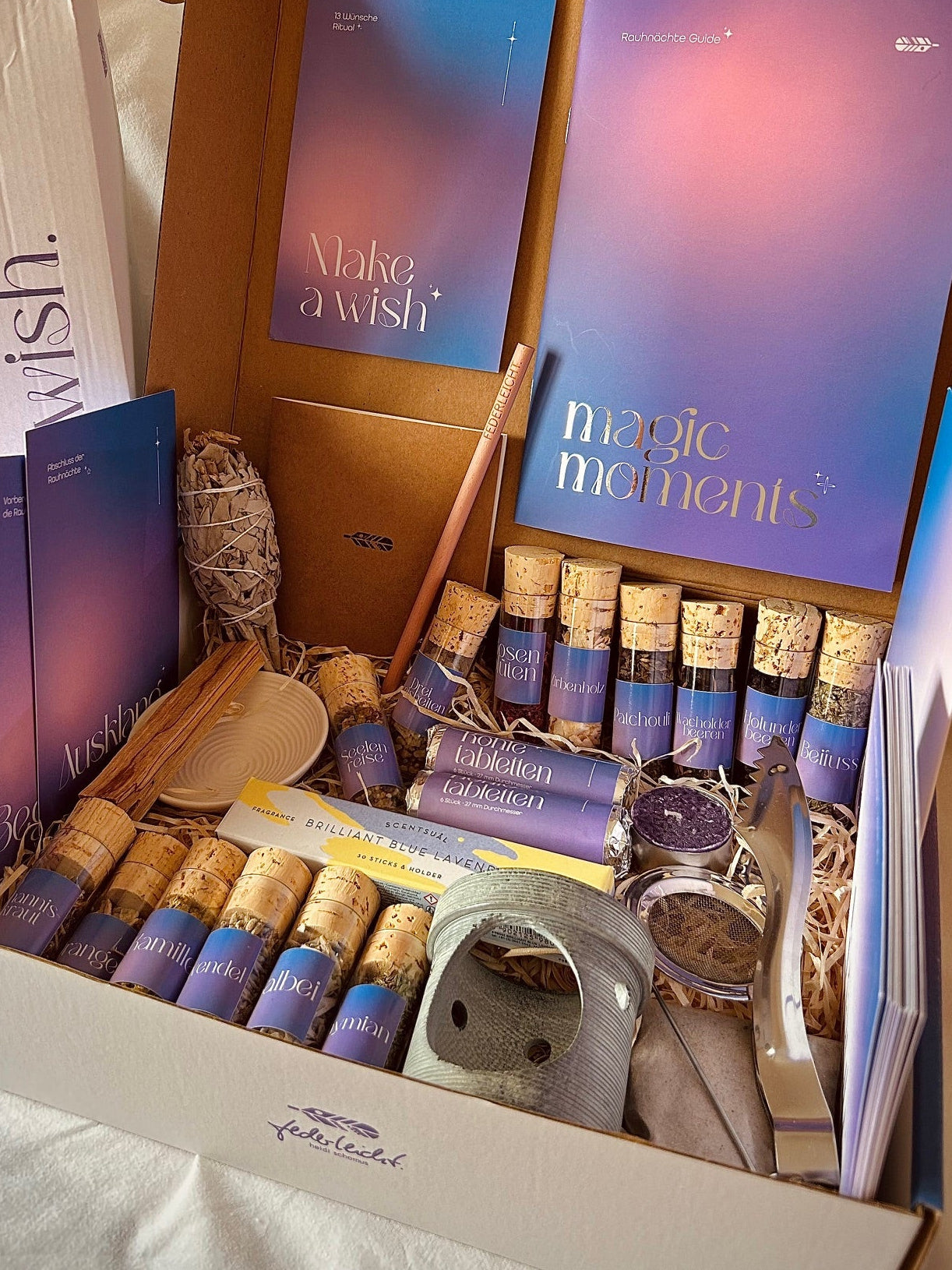 Premium Rauhnächte-Box / Räucherset für Rauhnachtrituale